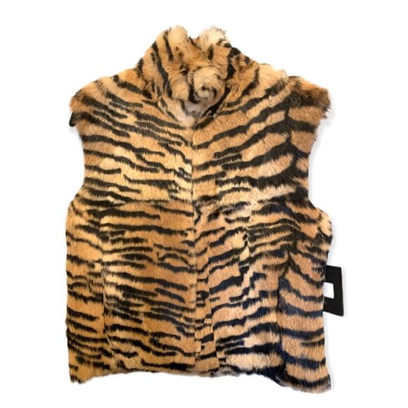 ❤️SOLD❤️Adrienne Landau Real Fur Vest - Picture 1 of 9